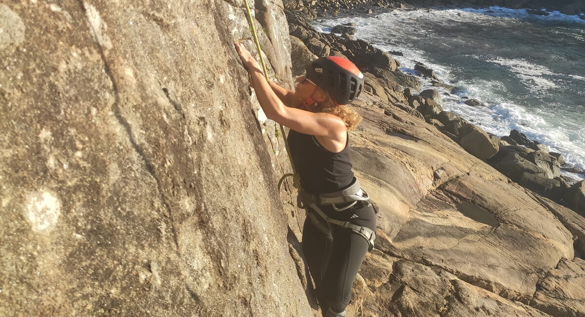 Escalada en Castro de Baroña